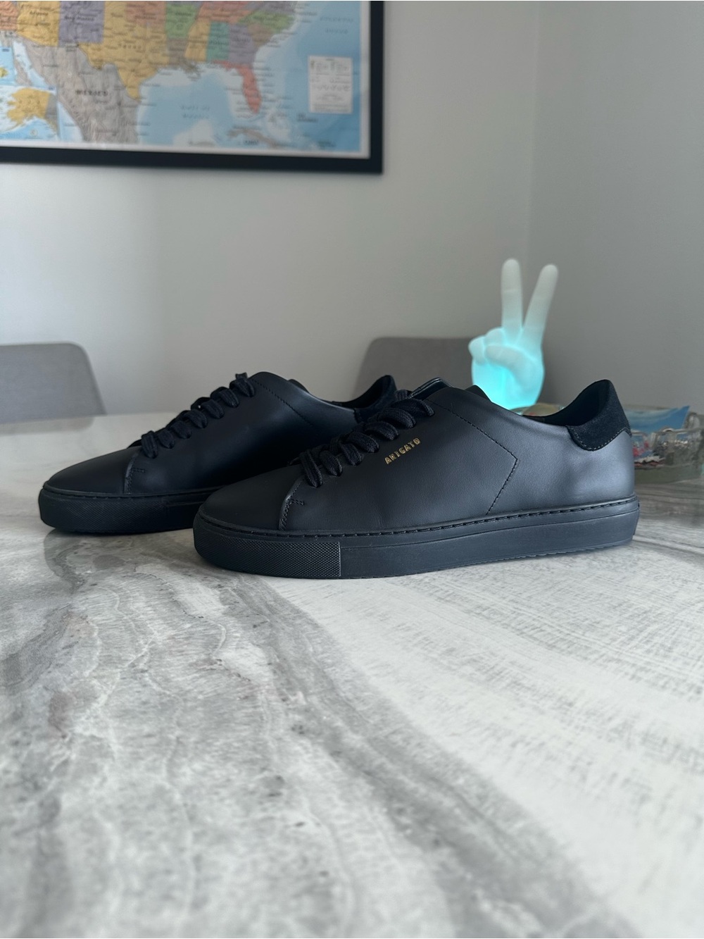 Axel Arigato Men’s Clean 90 Black Leather Sneakers